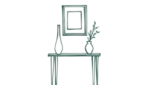 Composition intérieure de Console et Plantes