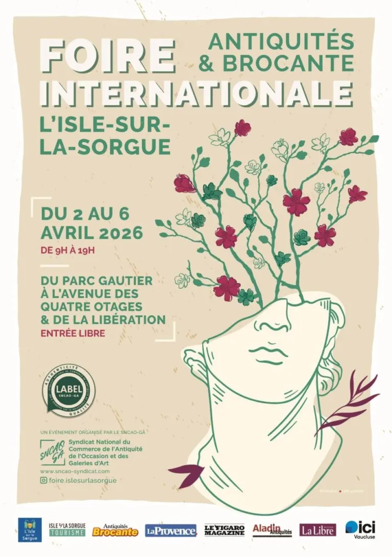 Foire Internationale des Antiquites de la Brocante Printemps 2026 Brocante Antiquaire LIsle sur la Sorgue France 768x1090