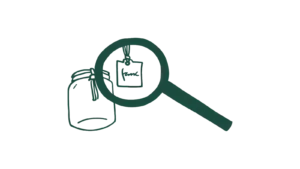 Bocal à la loupe chez une Brocante